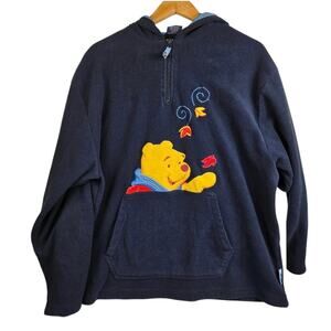 Vintage Disney blue Hoodie Pooh Design Women’s Size XL in blue. Flaws